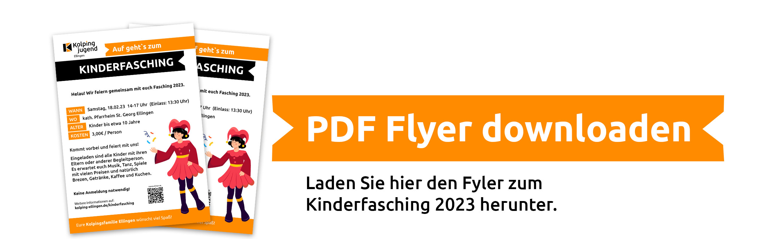 Kinderfasching PDF Plakat Download Ellingen